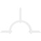 Ekena Millwork Ericson Architectural Grade PVC Gable Bracket, 84"W x 52 1/2"H x 2"D x 4"F, 15/12 Pitch GBP084X53X0204ERI00 - alternate 4